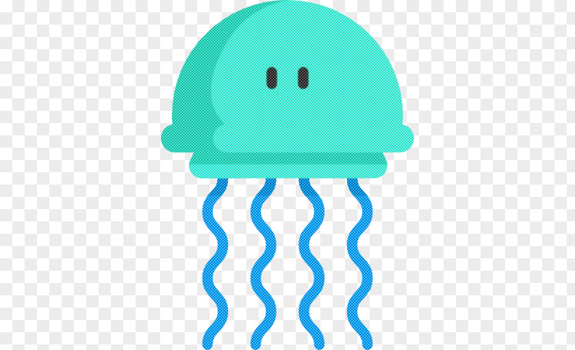 Green Turquoise Jellyfish Aqua Line PNG