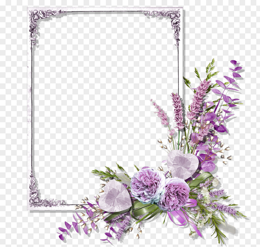 Peach Flowers Picture Frames Rose Purple Digital Scrapbooking Clip Art PNG