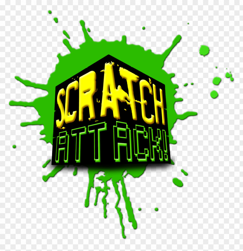 Scratch Logo Green Brand Font PNG