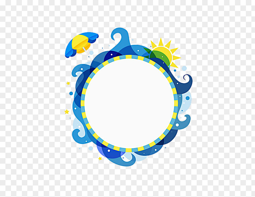 Blue Round Borders PNG