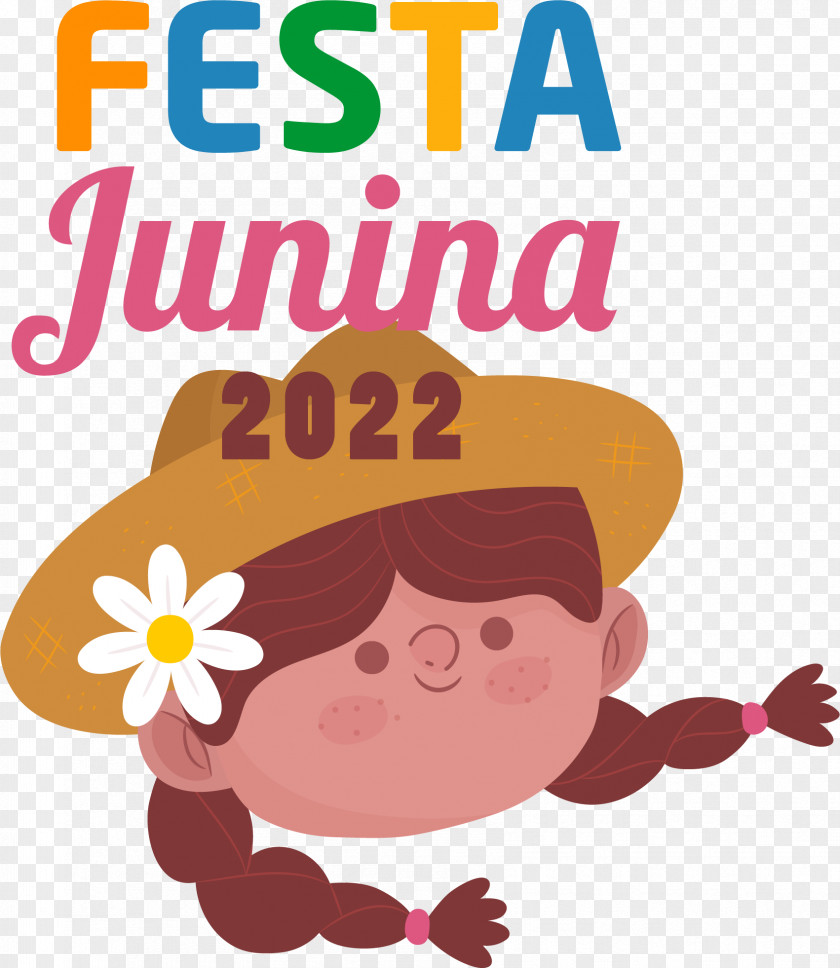 Festa Junina 2022 Cartoon Logo Text 2022 PNG