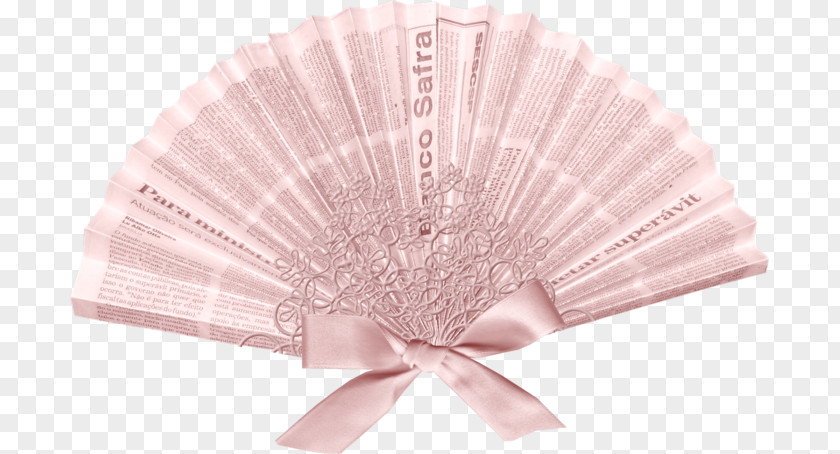 Beige Decorative Fan Pink Background PNG