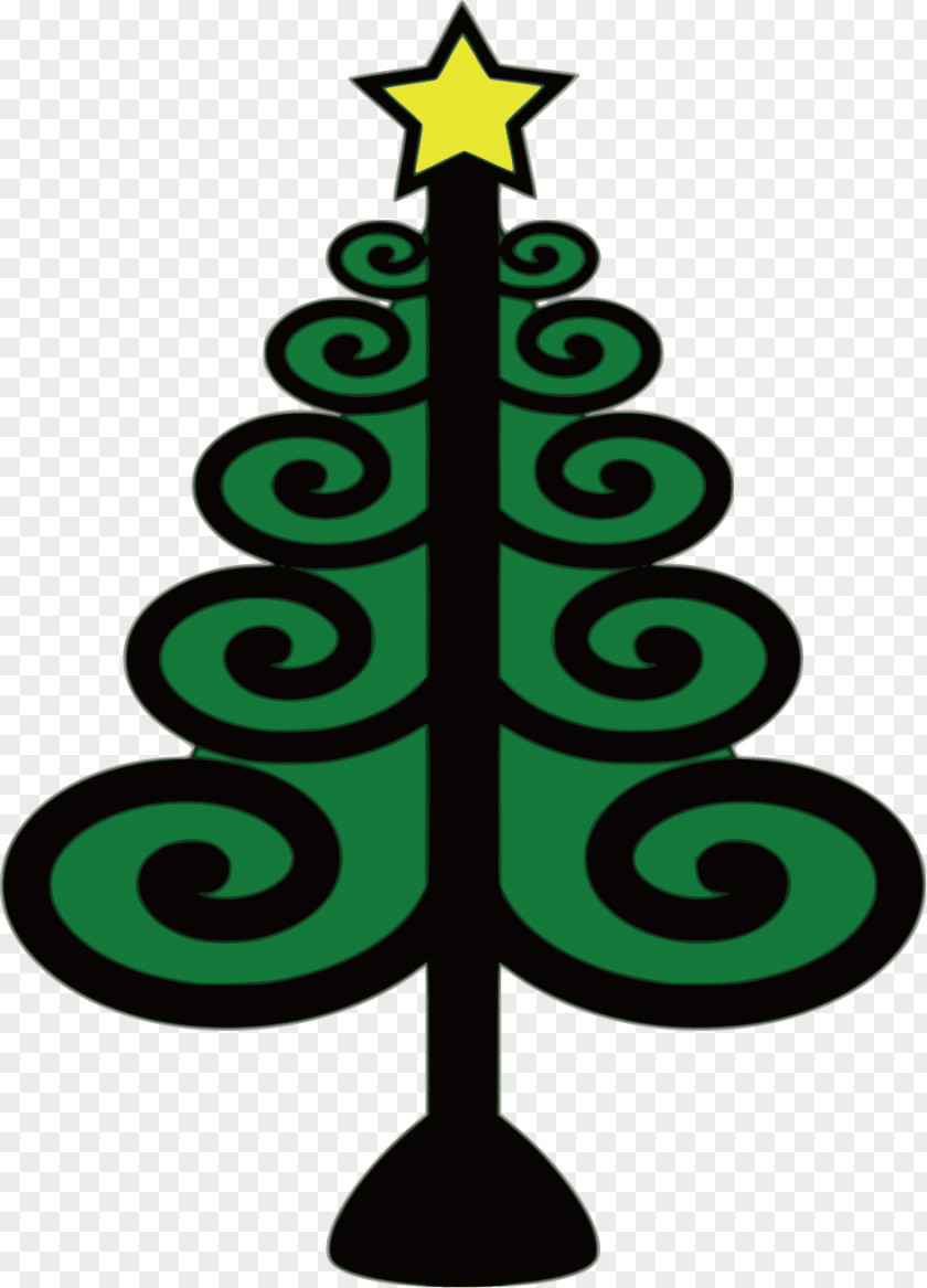 Cartoon Christmas Tree Vector Drawing Clip Art PNG