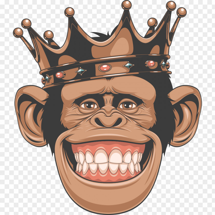Crowned Orangutan Chimpanzee Monkey Stock Photography Humour PNG