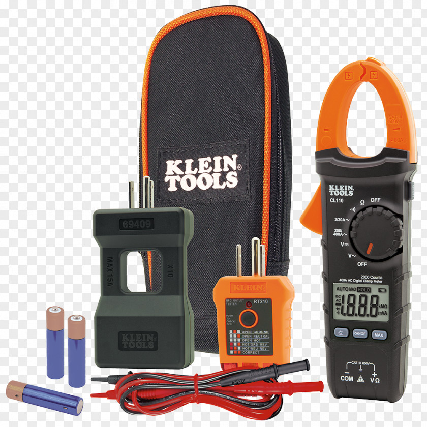 Electric Meter Reading Test CL110KIT Klein Tools Electrical Maintenance And Kit Electrician's Tool Set PNG