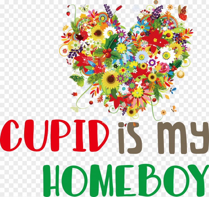 Cupid Is My Homeboy Valentine PNG