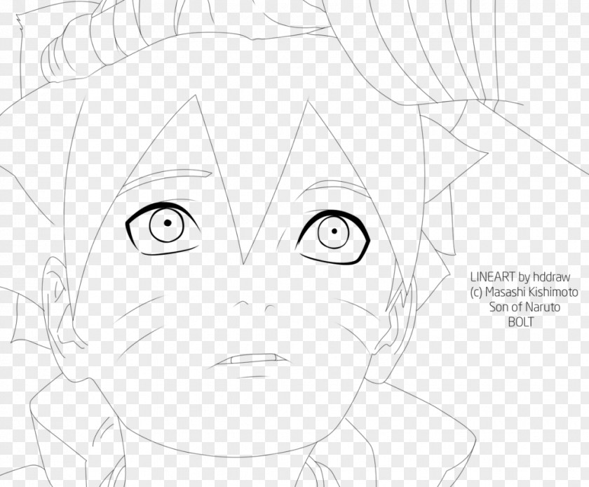 Eye Cheek Line Art Sketch PNG