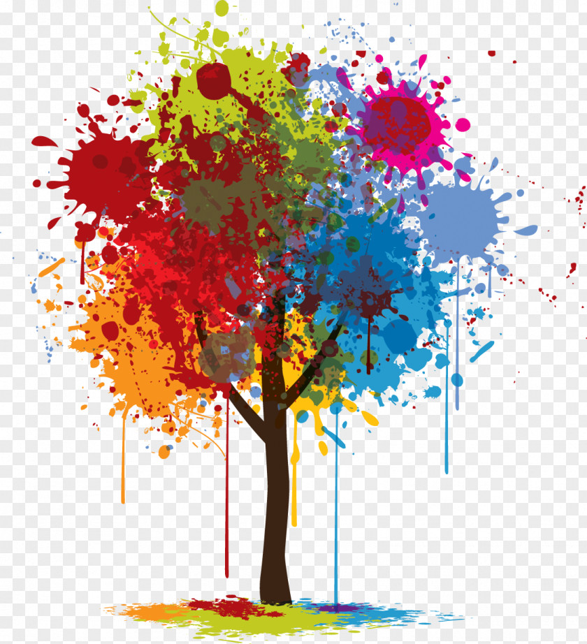 Graphic Design Tree Color PNG