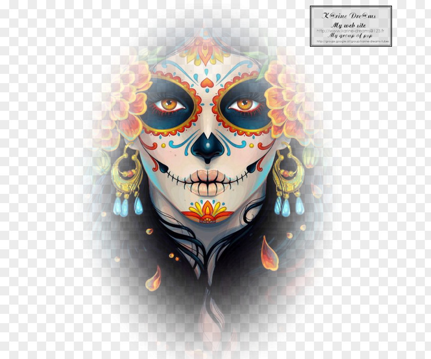 Skull La Calavera Catrina Day Of The Dead Artist PNG