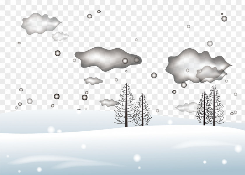 Snow Vector Material Aoxue Black And White Pattern PNG