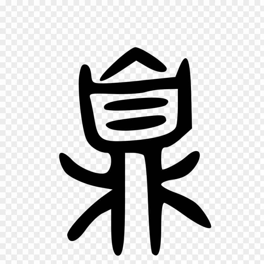 Bronzeware Kangxi Dictionary Radical 206 Chinese Characters PNG