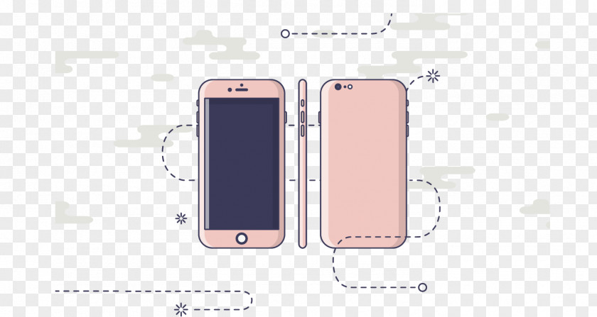 Cartoon Smartphone Brand Pattern PNG