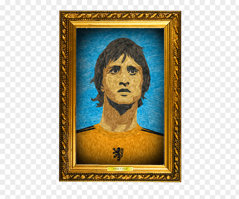 Cruyff Johan Netherlands National Football Team Work Of Art Painting PNG