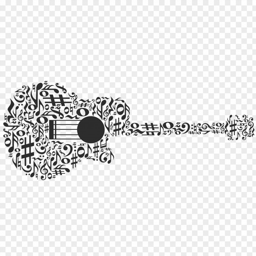 Guitar Notes Musical Note Illustration PNG