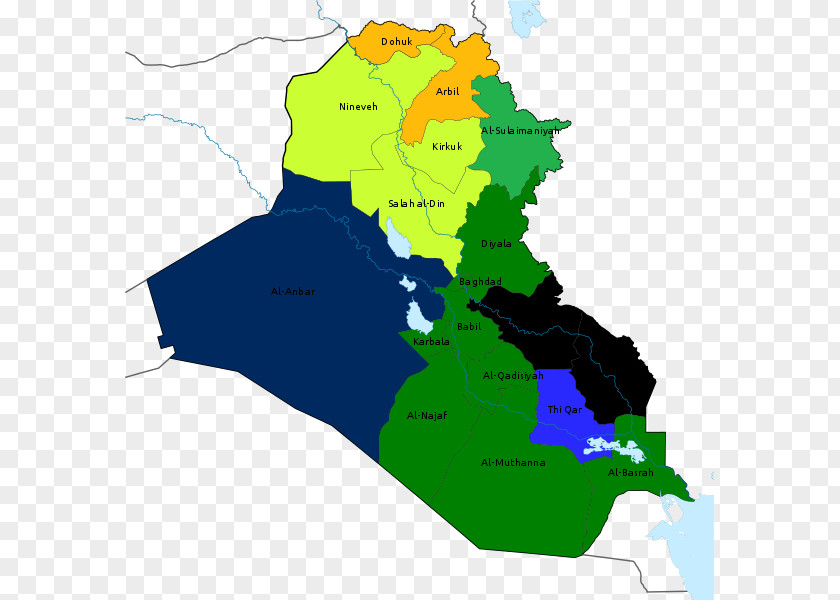 Map Iraqi Kurdistan Baghdad Vector PNG