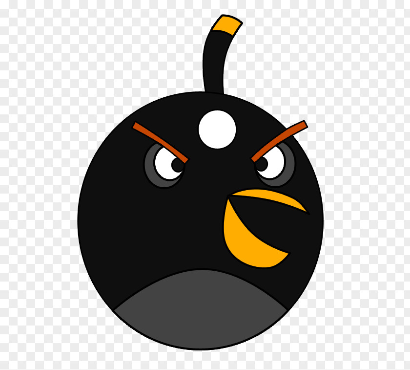 Angry Bird Black And White Jack-o'-lantern Beak Clip Art PNG
