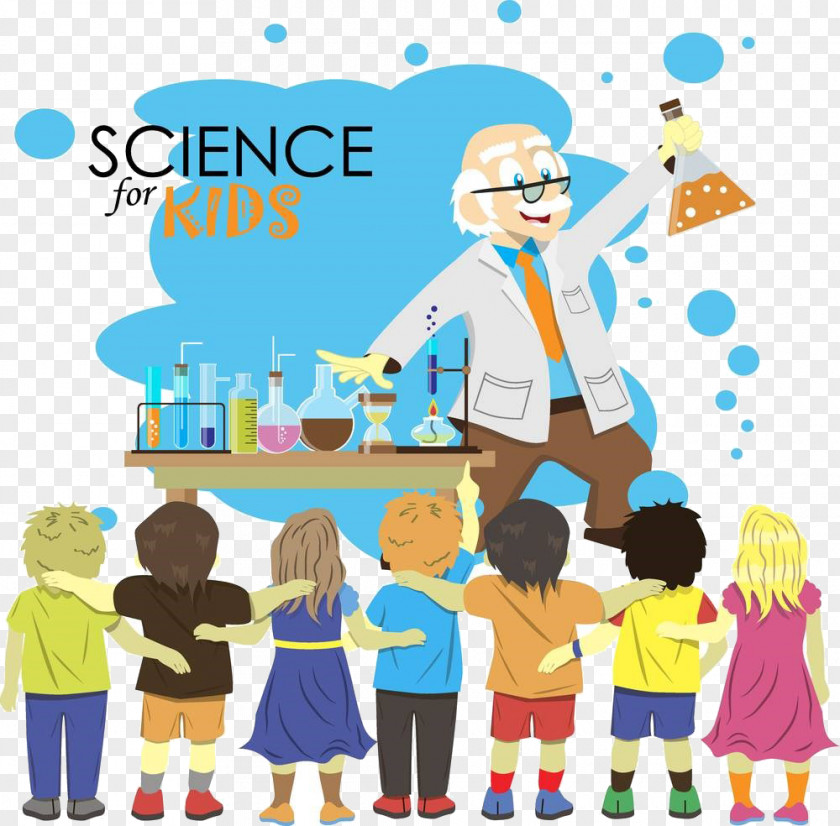 Cartoon Scientist Material Science Laboratory Child PNG