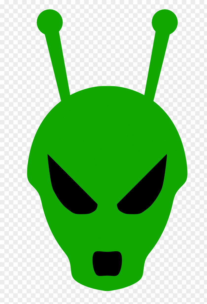 Creature Alien Green Head PNG
