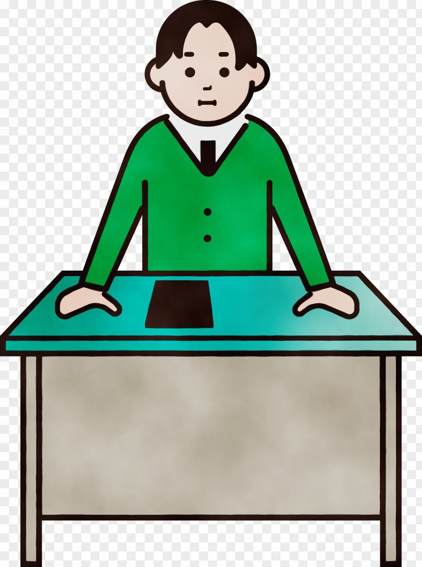 Cartoon Sitting Furniture Green Line PNG