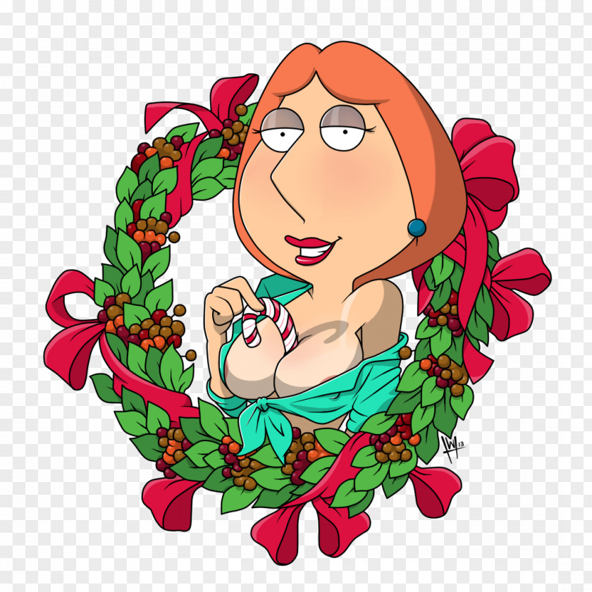 Family Guy Christmas Ornament Wreath Clip Art PNG