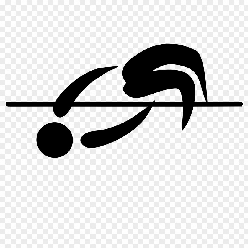 Highjumpblackandwhite Sport High Jump Pictogram Art Clip PNG