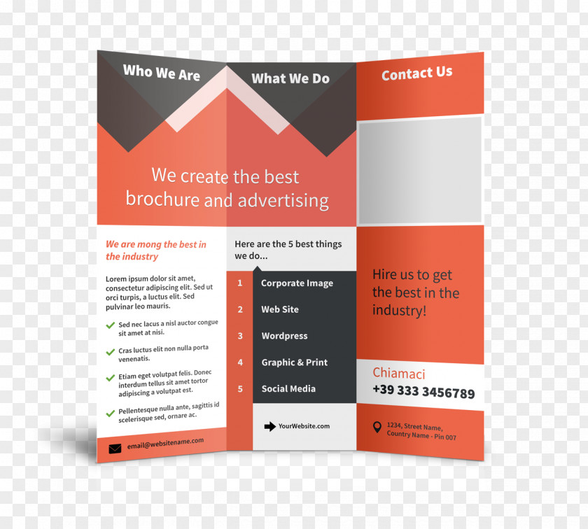 Pamphlet Brochure Mockup Paper Flyer PNG