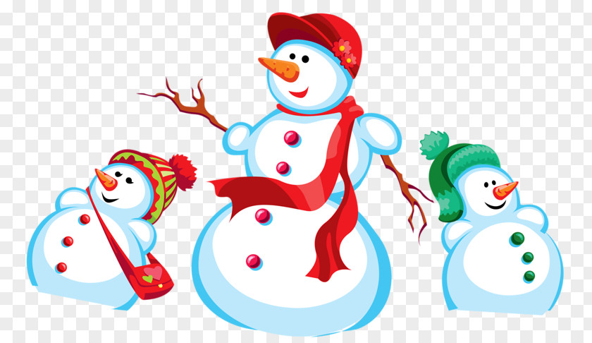 Three Snowman Christmas PNG