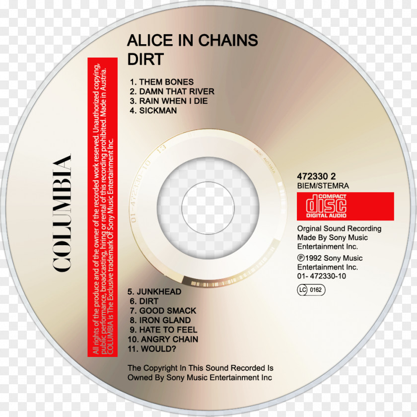 Alice In Chains Compact Disc Dirt Nothing Safe: Best Of The Box Grunge PNG