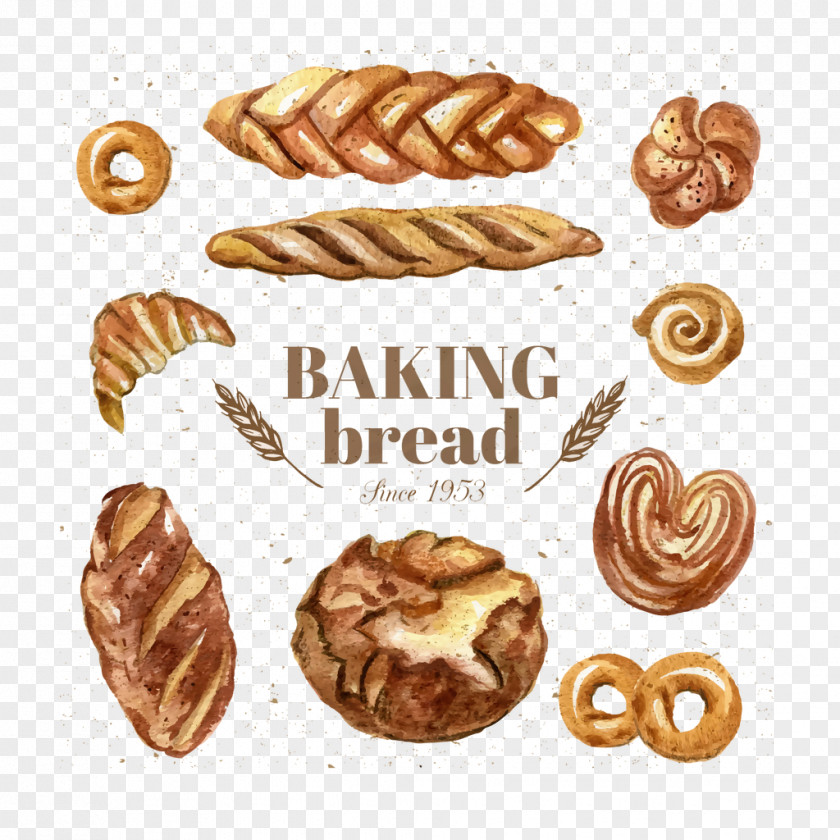 Bread Danish Pastry Bakery Pretzel Baking PNG
