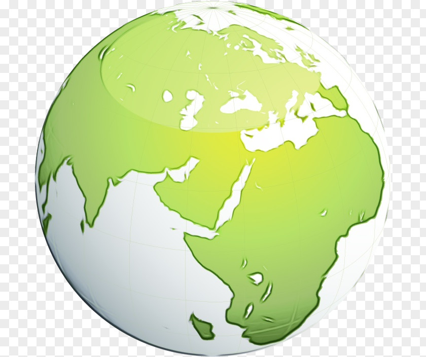 Green Globe Earth World Planet PNG