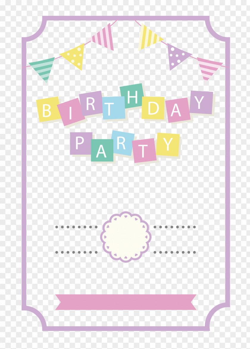 Hand Painted Birthday Decorations Paper Wedding Invitation Party Convite PNG