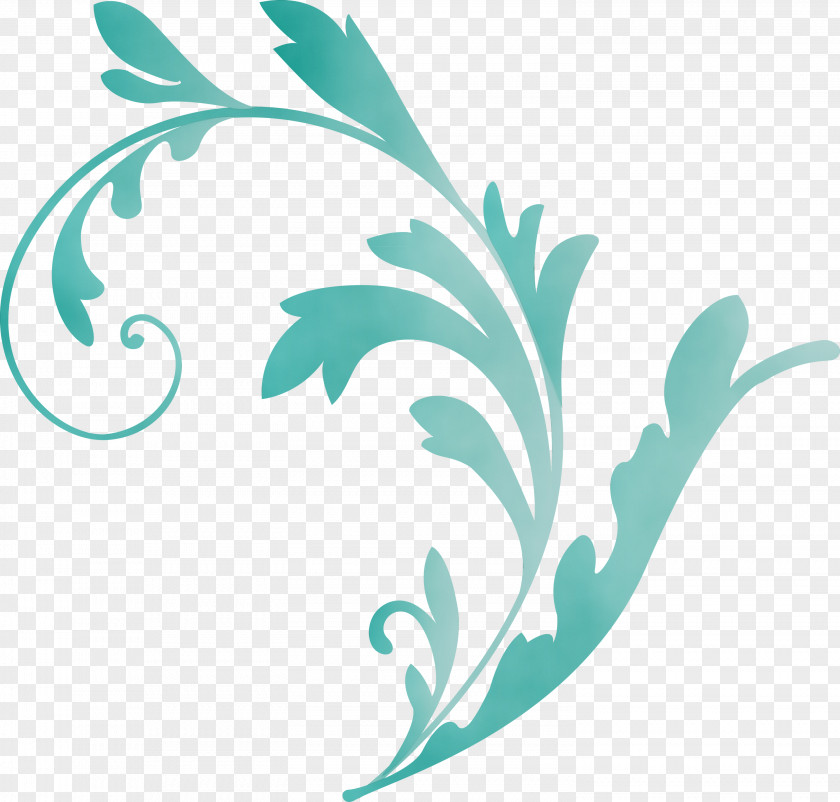 Leaf Turquoise Aqua Plant PNG