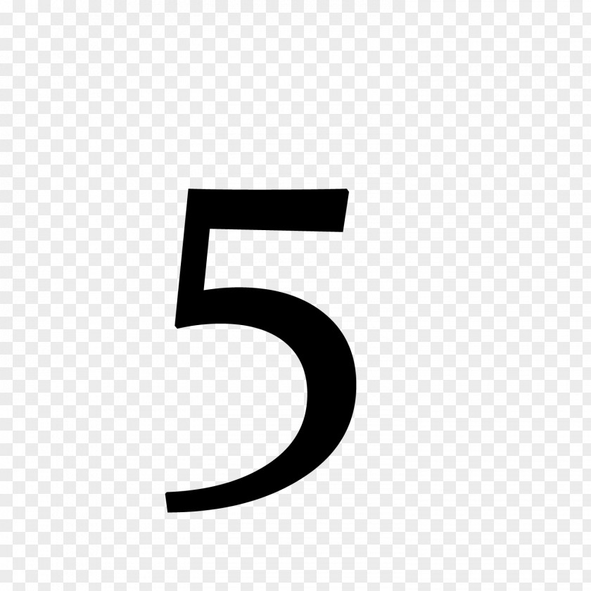 Number 5 Logo Brand Black And White Pattern PNG