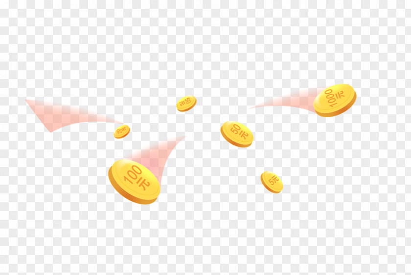 Light Effect Gold Coin Material Computer File PNG