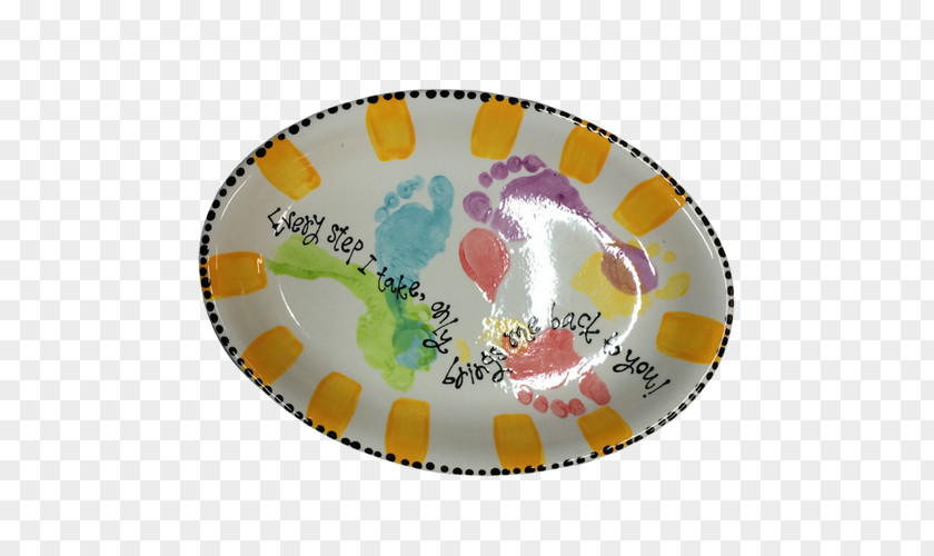 Paint Handprints Tableware Pottery Platter Painting PNG