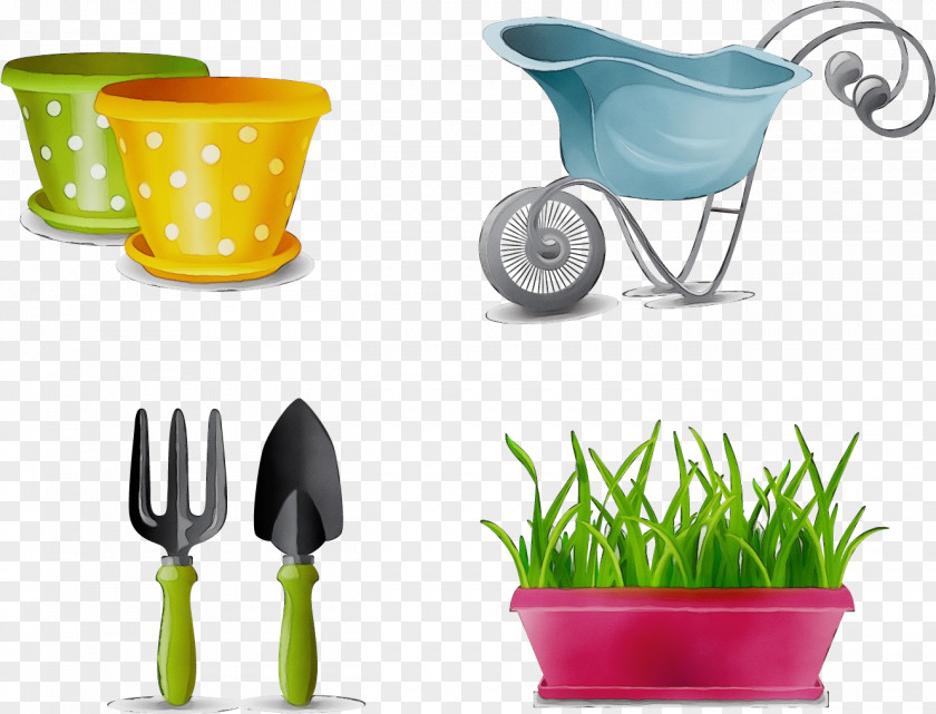 Serveware Plant Grass Plastic Flowerpot PNG