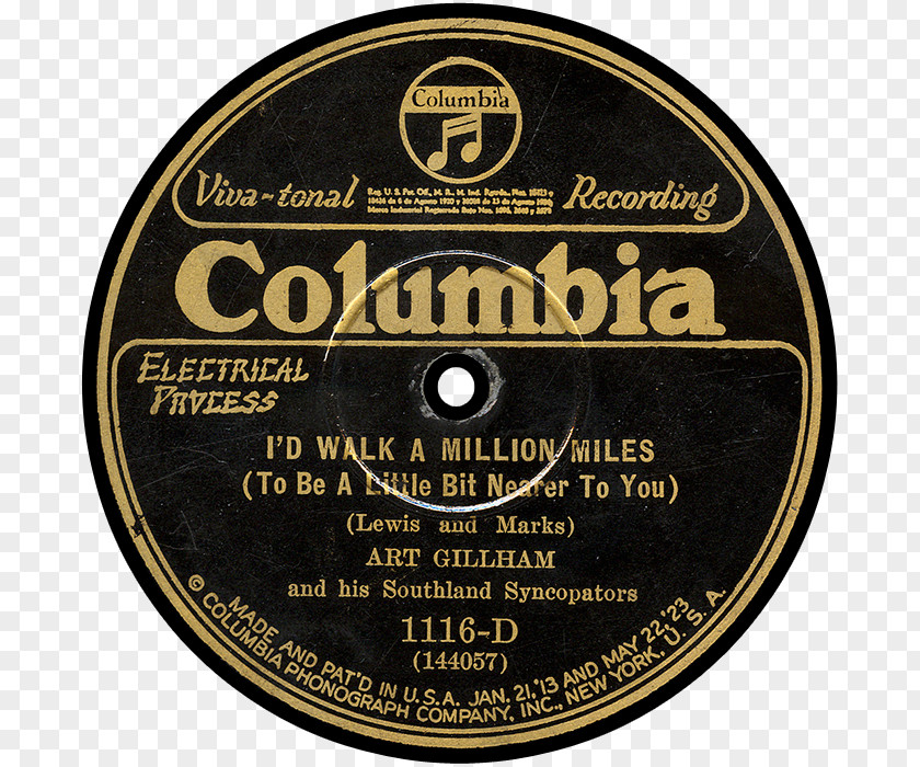 United States Columbia Records Sound Recording And Reproduction 78 RPM Record Label PNG