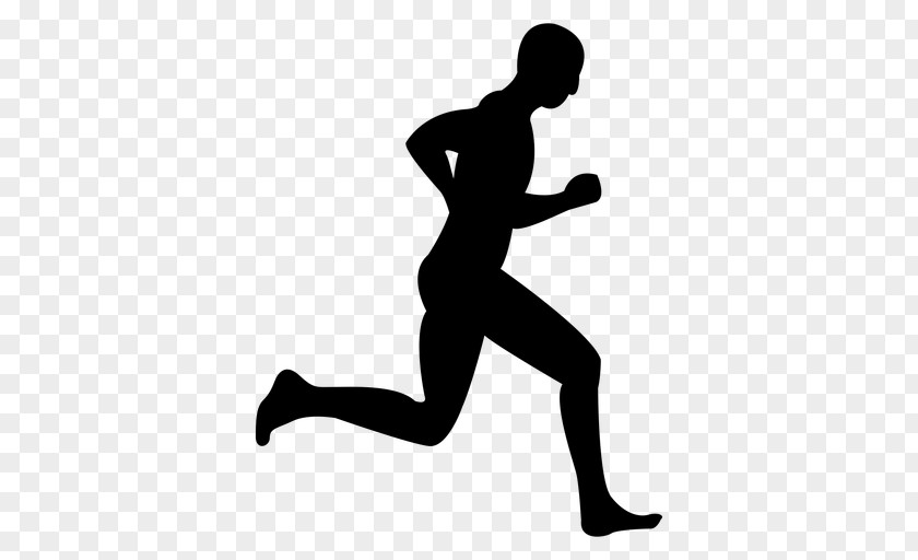 Black And White Jogging Clip Art PNG