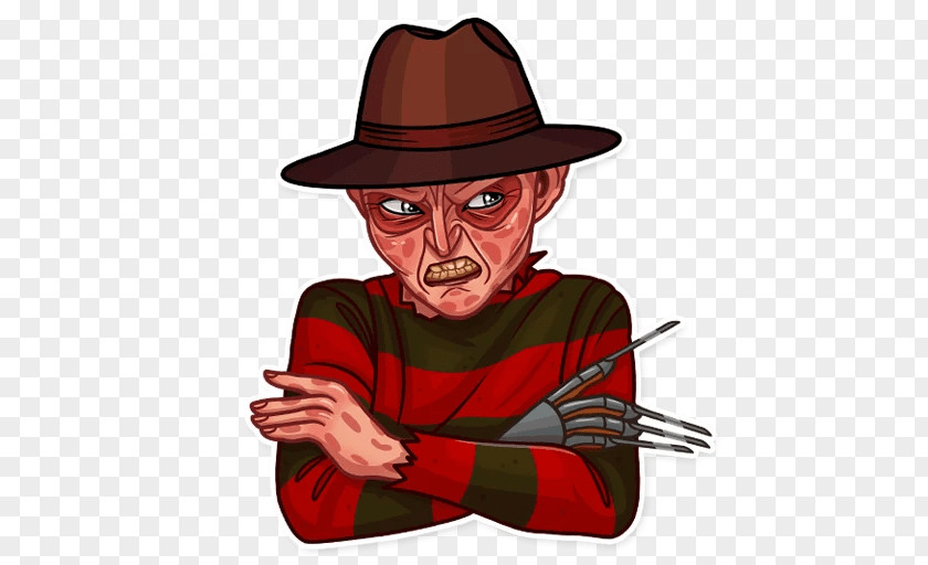 Freddy Button Krueger Sticker Telegram Illustration Character PNG