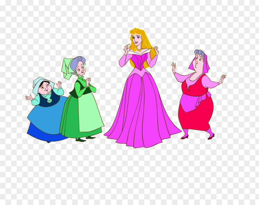 Sleeping Fairy Cliparts Princess Aurora Flora, Fauna, And Merryweather Godmother Clip Art PNG