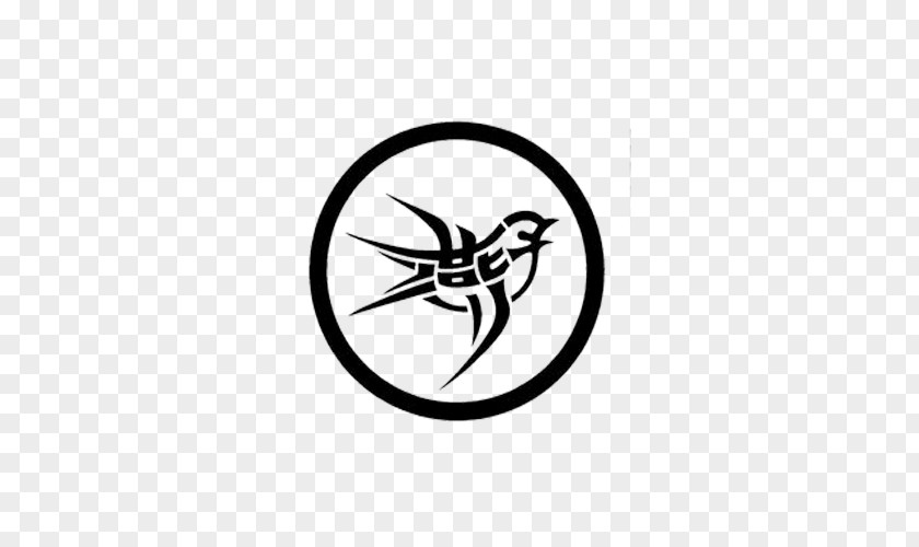 The Swallows In Black Circle Are Deformed Logo Avatar Clip Art PNG