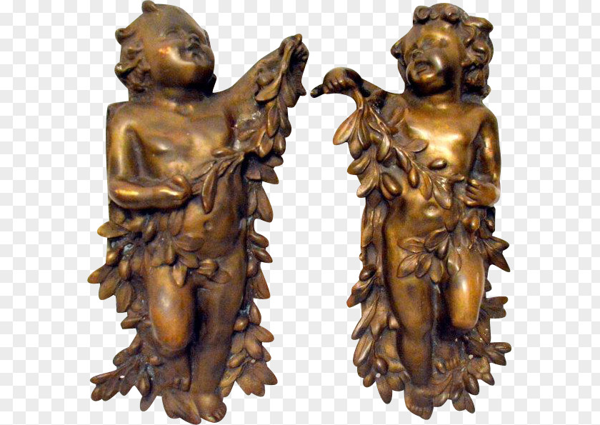 Bronze Sculpture Putto Cherub PNG