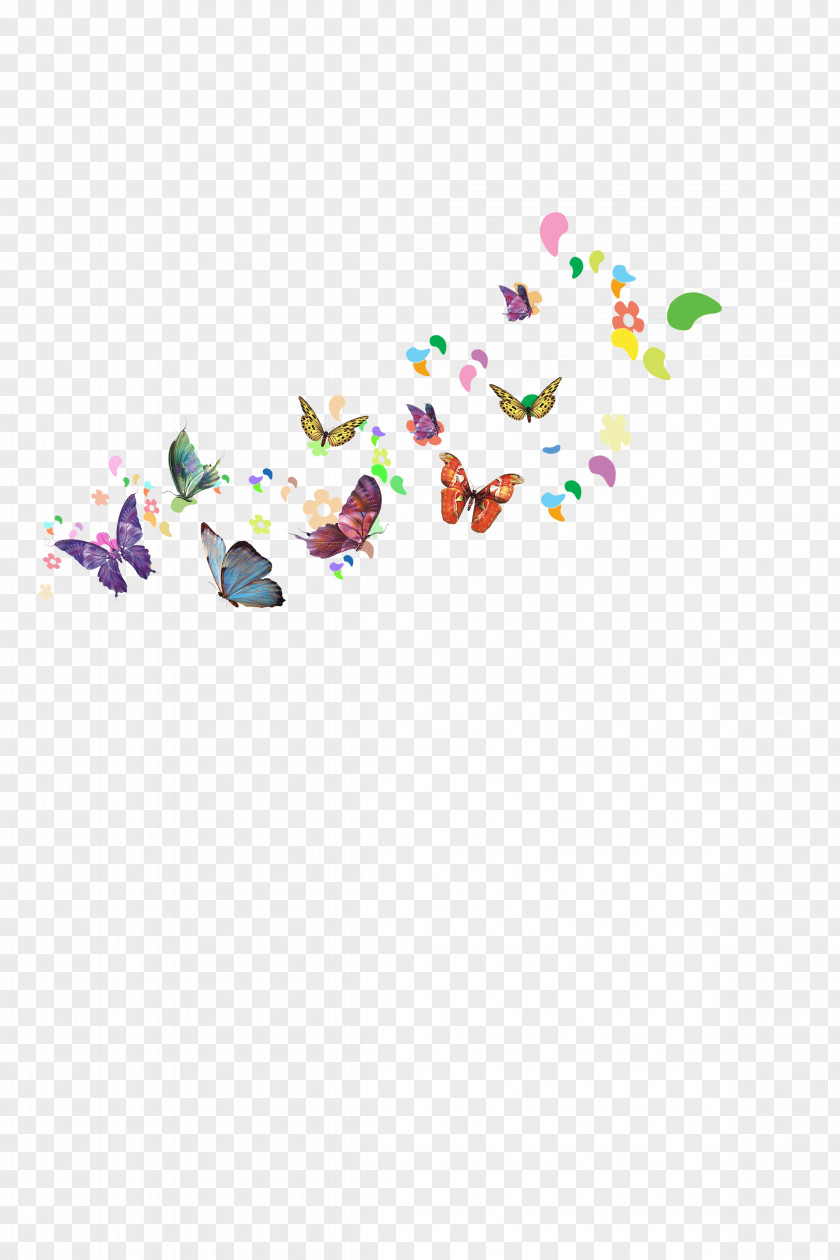 Flying Butterfly Poster PNG