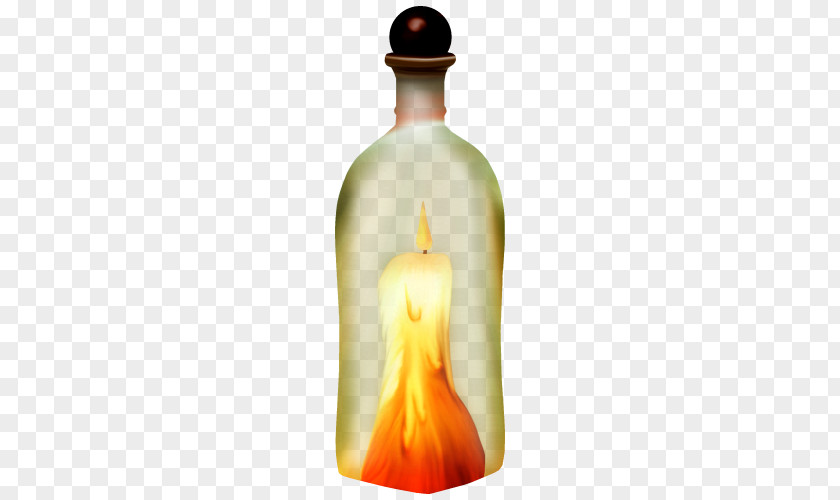 Art Candle Bottle Painting PNG