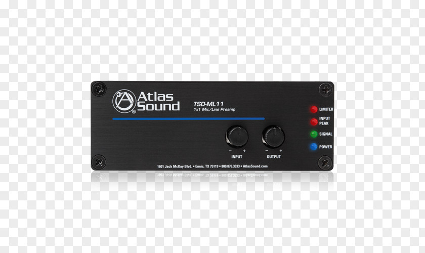 Audio Power Amplifier Electronics Atlas Sound TSD-DA Distribution PNG