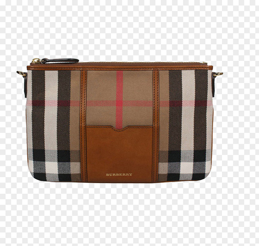 Burberry Handbag Tartan Leather PNG