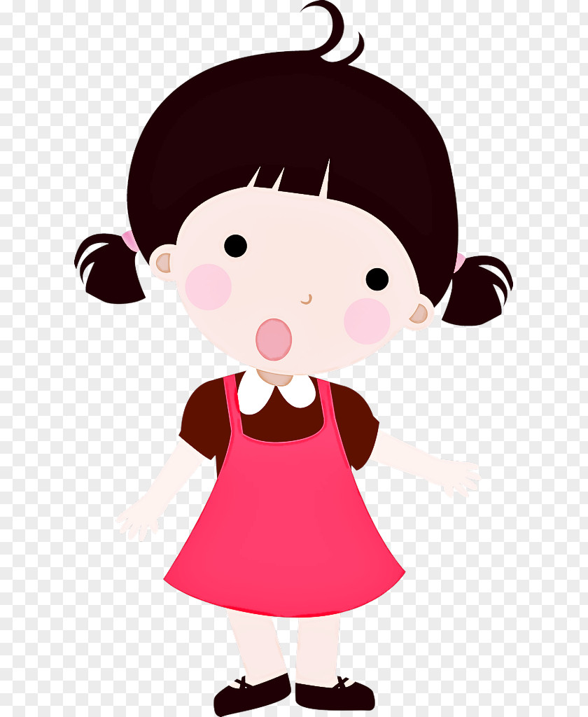 Cartoon Pink Cheek Child Animation PNG