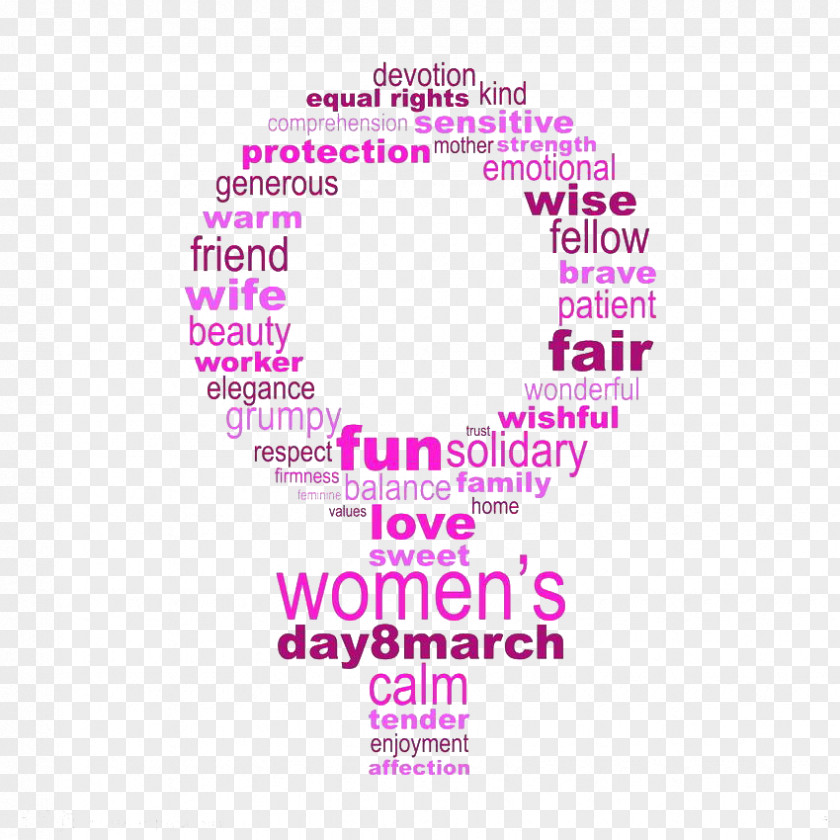 Creative Women's Day Pattern International Womens March 8 Woman Happiness PNG