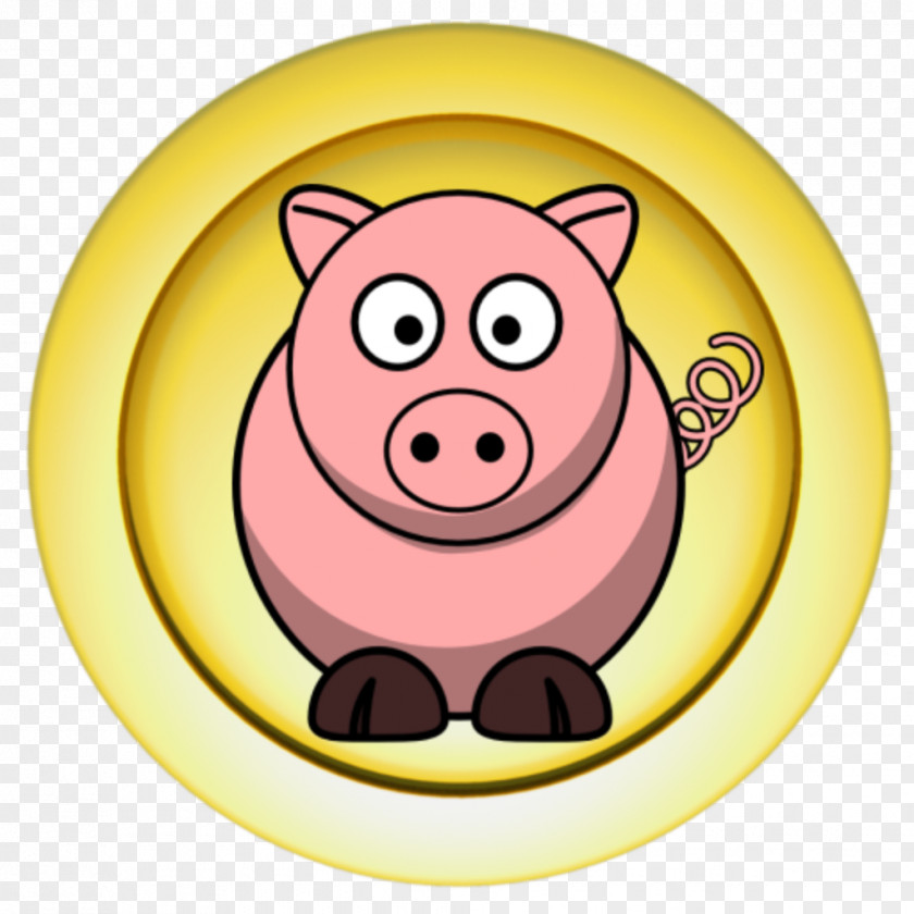 Large White Pig Clip Art PNG