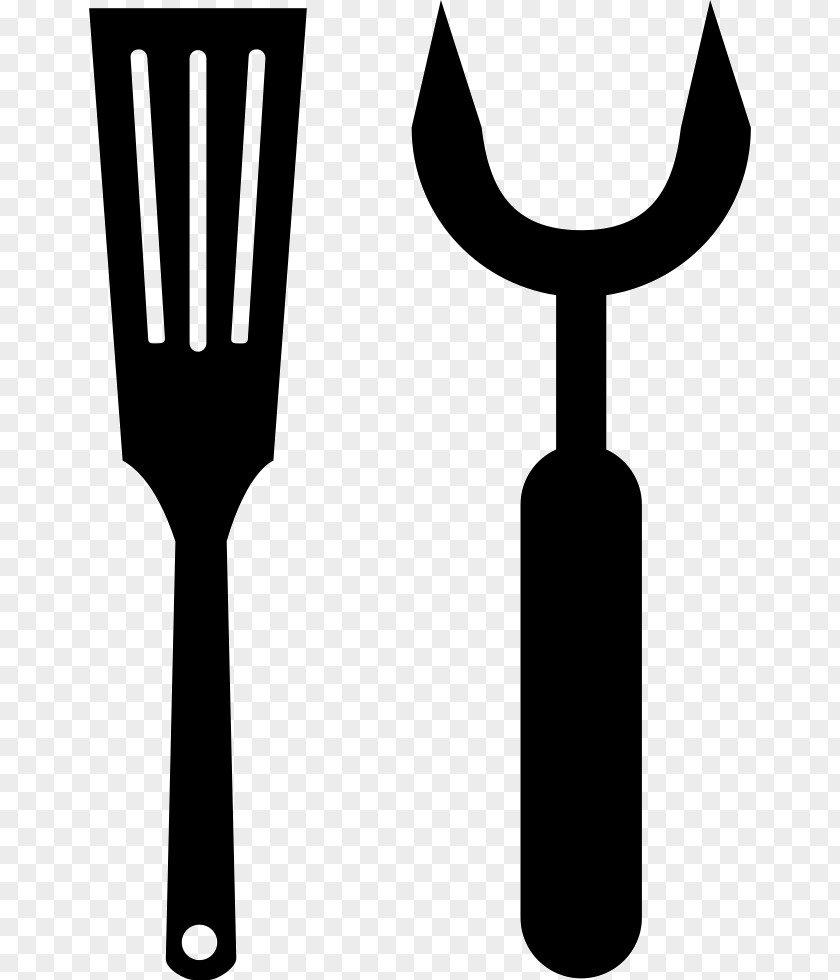 Black And White Tableware Pitchfork PNG